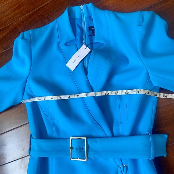 *NWT* Karen Millen Aqua Belted Lace Up "Forever" Midi Dress - Size 4 - Picture 13 of 16